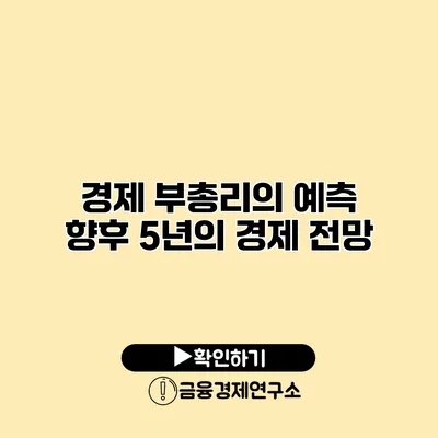 경제 부총리의 예측 향후 5년의 경제 전망