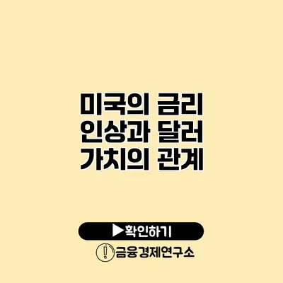 미국의 금리 인상과 달러 가치의 관계