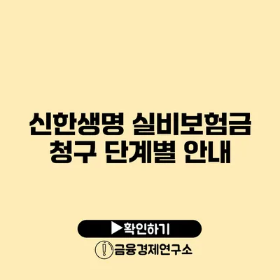 신한생명 실비보험금 청구: 단계별 안내