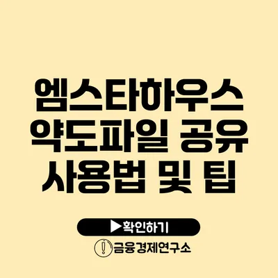 엠스타하우스 약도파일 공유 사용법 및 팁