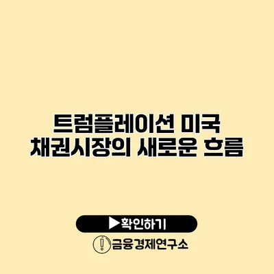 트럼플레이션 미국 채권시장의 새로운 흐름