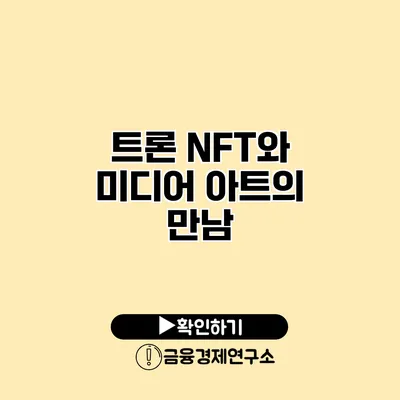 트론 NFT와 미디어 아트의 만남