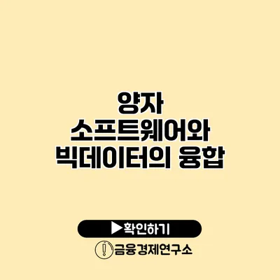 양자 소프트웨어와 빅데이터의 융합