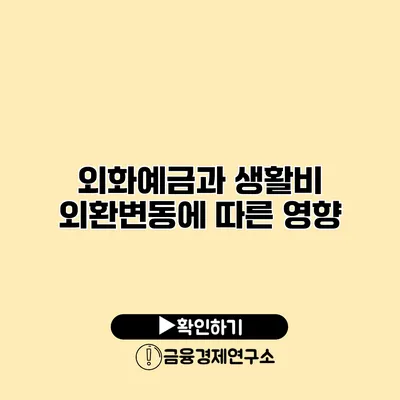 외화예금과 생활비 외환변동에 따른 영향