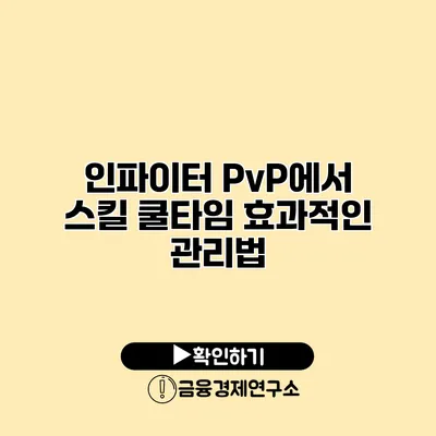 인파이터 PvP에서 스킬 쿨타임 효과적인 관리법