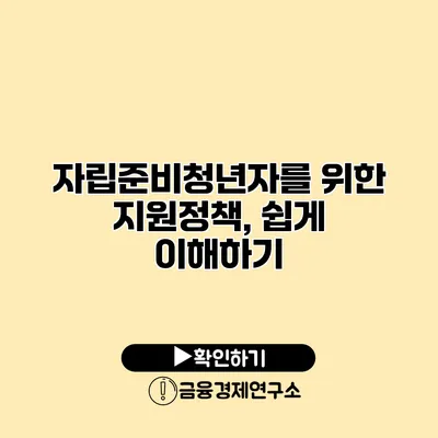 자립준비청년자를 위한 지원정책, 쉽게 이해하기