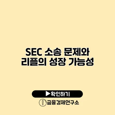 SEC 소송 문제와 리플의 성장 가능성