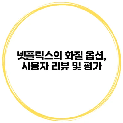 넷플릭스의 화질 옵션, 사용자 리뷰 및 평가